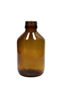Glas-Sirupflasche/Apothekerflasche/Medizinflasche 300ml braun, Mündung PP28